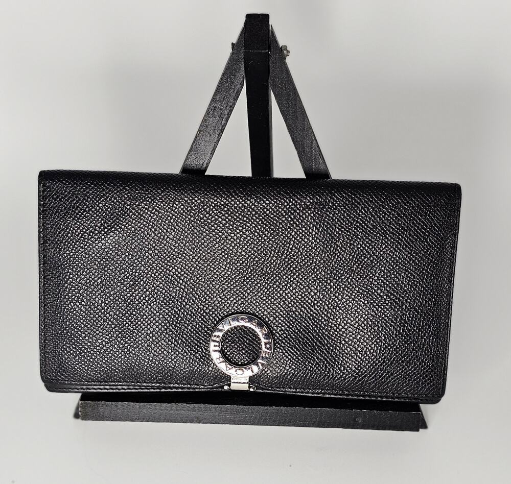 BVLGARI Grained Calfskin Long Continental Clip Wallet – W/COA